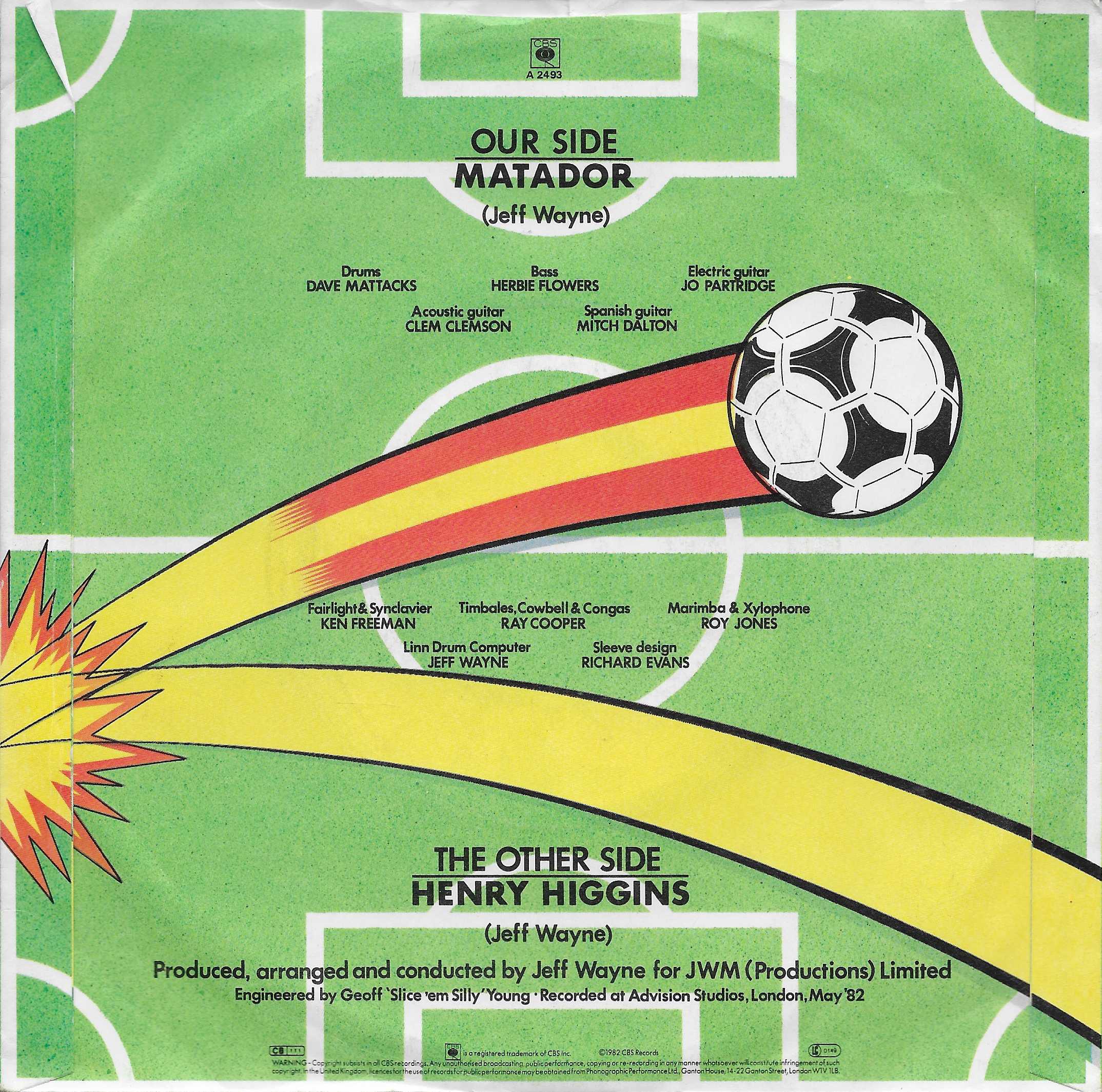 Picture of A 2493 Matador (ITV World Cup theme (1982)) by artist Jeff Wayne from ITV, Channel 4 and Channel 5 library